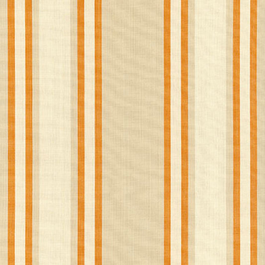 SCHUMACHER  PERENNIAL FAVORITES SENECA COTTON STRIPE PATTERN WOVENS PATTERN WOVENS BEIGE/PUMPKIN   - 62985