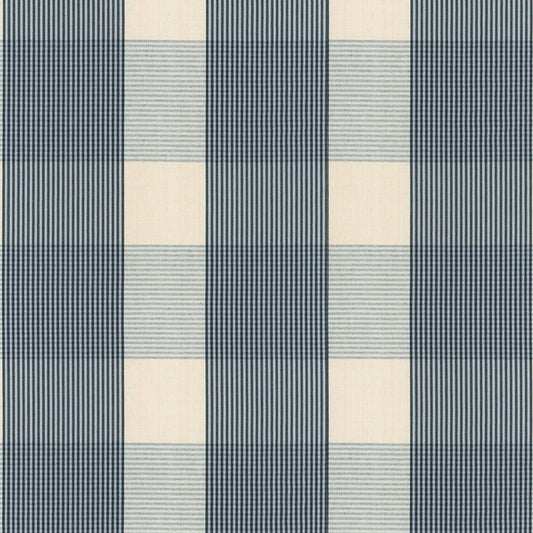 SCHUMACHER  CALYPSO AVON GINGHAM PLAID PATTERN WOVENS PATTERN WOVENS INDIGO/SKY   - 63024