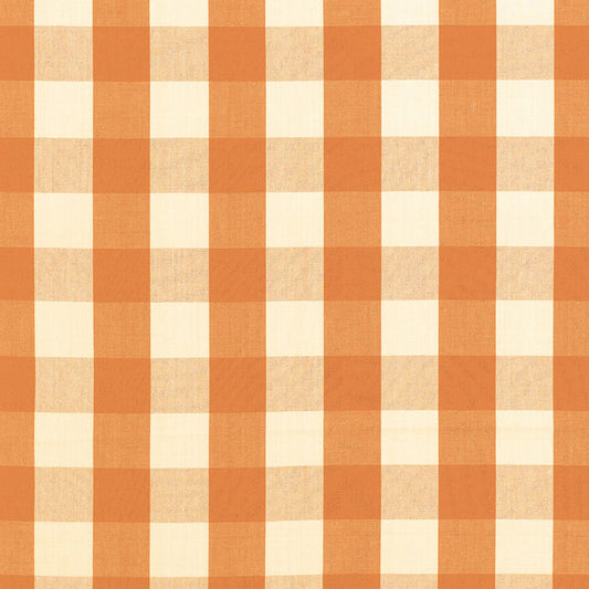 SCHUMACHER  REVISITS OF POPULAR PATTERNS CAMDEN COTTON CHECK PATTERN WOVENS PATTERN WOVENS PUMPKIN   - 63033