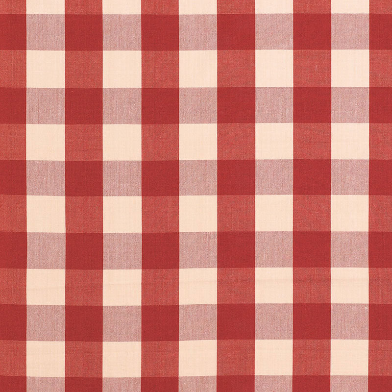 SCHUMACHER  CHROMA SP14 CAMDEN COTTON CHECK PATTERN WOVENS PATTERN WOVENS RED   - 63034