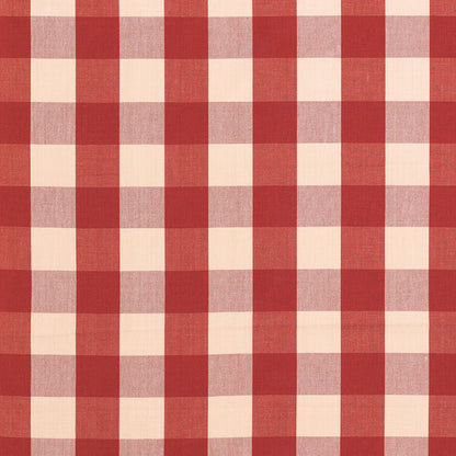 SCHUMACHER  CHROMA SP14 CAMDEN COTTON CHECK PATTERN WOVENS PATTERN WOVENS RED   - 63034