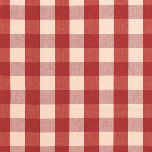 SCHUMACHER  CHROMA SP14 CAMDEN COTTON CHECK PATTERN WOVENS PATTERN WOVENS RED   - 63034