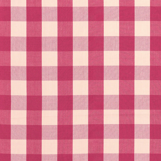 SCHUMACHER  CHROMA SP14 CAMDEN COTTON CHECK PATTERN WOVENS PATTERN WOVENS RASPBERRY   - 63035