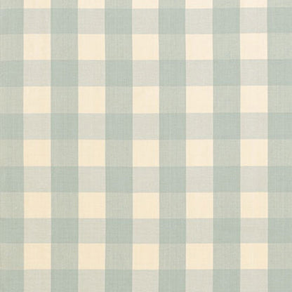 SCHUMACHER FABRIC  REVISIT OF POPULAR PATTERNS CAMDEN COTTON CHECK   AQUA   - 63037