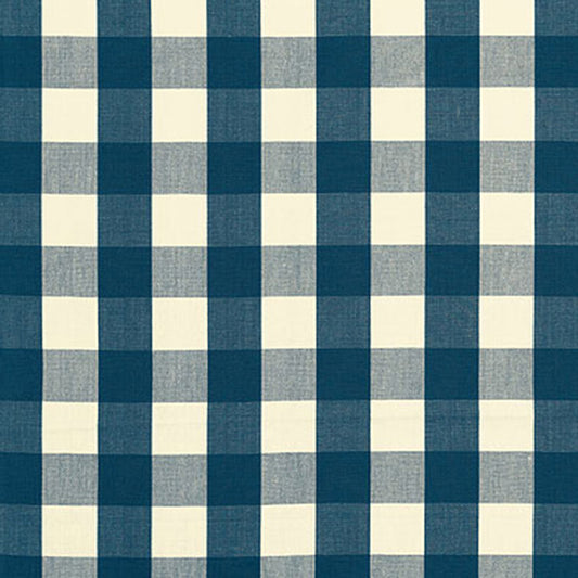 SCHUMACHER  CHROMA SP14 CAMDEN COTTON CHECK PATTERN WOVENS PATTERN WOVENS INDIGO   - 63039