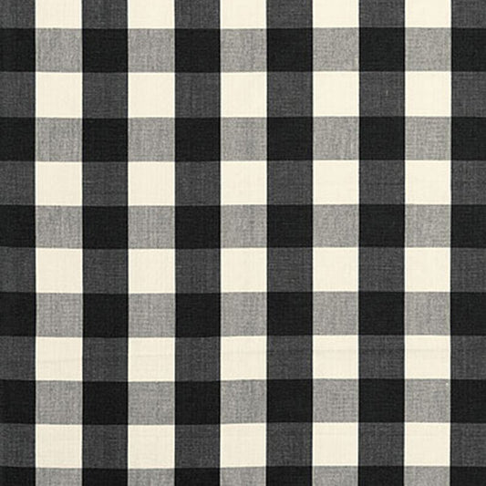 SCHUMACHER  REVISITS OF POPULAR PATTERNS CAMDEN COTTON CHECK PATTERN WOVENS PATTERN WOVENS EBONY   - 63042