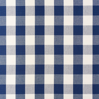 SCHUMACHER FABRIC  REVISIT OF POPULAR PATTERNS CAMDEN COTTON CHECK   NAVY   - 63043