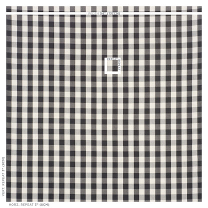 SCHUMACHER  REVISIT OF POPULAR PATTERNS CAMDEN COTTON CHECK PATTERN WOVENS PATTERN WOVENS BLACK   - 63044