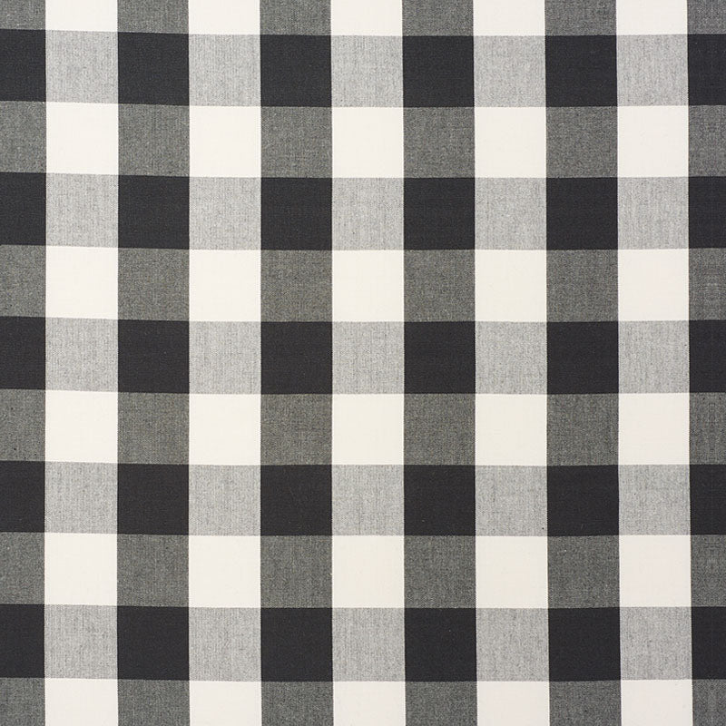 SCHUMACHER  REVISIT OF POPULAR PATTERNS CAMDEN COTTON CHECK PATTERN WOVENS PATTERN WOVENS BLACK   - 63044