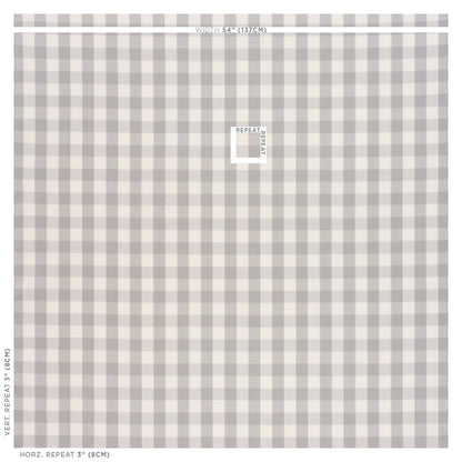 SCHUMACHER  REVISIT OF POPULAR PATTERNS CAMDEN COTTON CHECK PATTERN WOVENS PATTERN WOVENS GREY   - 63047