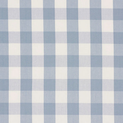 SCHUMACHER  REVISIT OF POPULAR PATTERNS CAMDEN COTTON CHECK PATTERN WOVENS PATTERN WOVENS SKY   - 63048