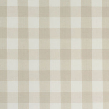 SCHUMACHER FABRIC  REVISIT OF POPULAR PATTERNS CAMDEN COTTON CHECK   NATURAL   - 63049