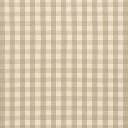 SCHUMACHER FABRIC  REVISITS OF POPULAR PATTERNS ELTON COTTON CHECK   BEIGE   - 63051