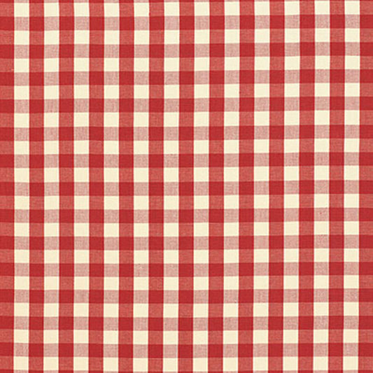 SCHUMACHER  REVISITS OF POPULAR PATTERNS ELTON COTTON CHECK PATTERN WOVENS PATTERN WOVENS RED   - 63054