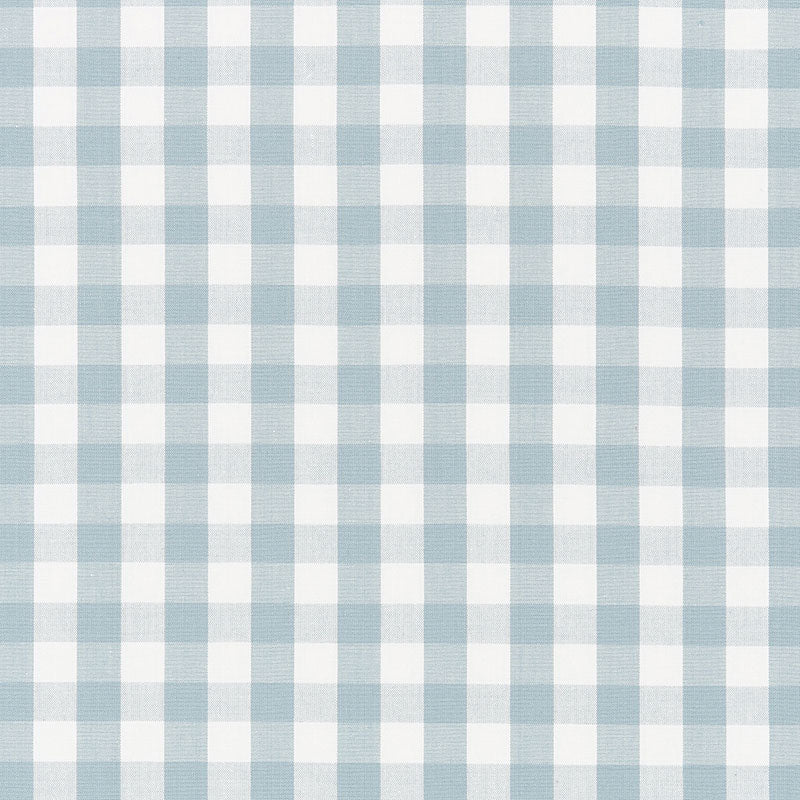 SCHUMACHER FABRIC  FRENCH REVOLUTION ELTON COTTON CHECK   SKY   - 63066