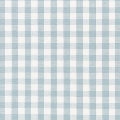 SCHUMACHER FABRIC  FRENCH REVOLUTION ELTON COTTON CHECK   SKY   - 63066
