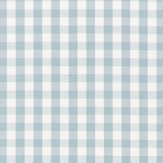 SCHUMACHER FABRIC  FRENCH REVOLUTION ELTON COTTON CHECK   SKY   - 63066