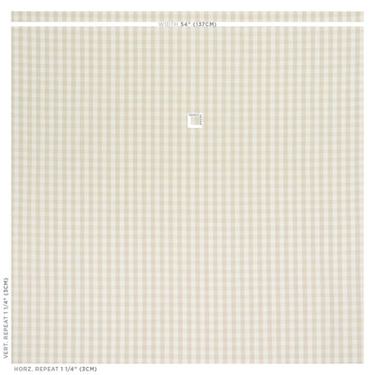 SCHUMACHER  REVISIT OF POPULAR PATTERNS ELTON COTTON CHECK PATTERN WOVENS PATTERN WOVENS NATURAL   - 63068