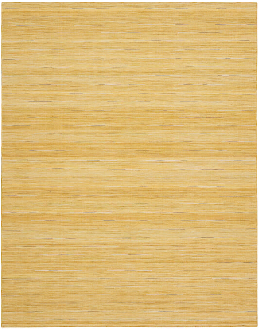 Light beige rug with a subtle horizontal pattern, 10' x 14'.