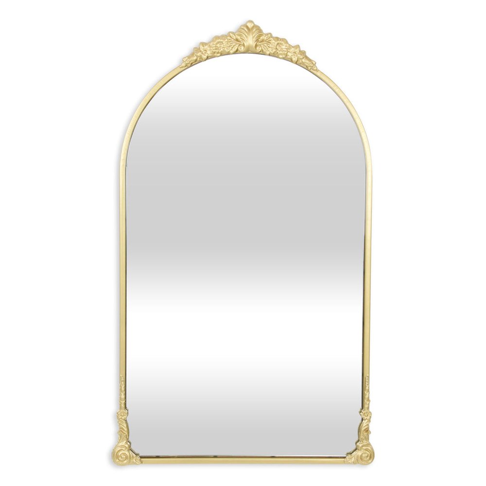 34" Gold Metal Arch Accent Mirror