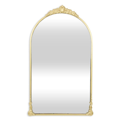 34" Gold Metal Arch Accent Mirror