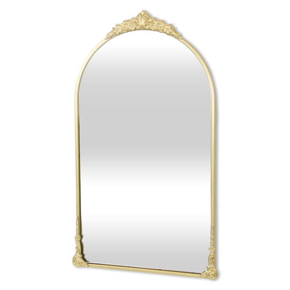 34" Gold Metal Arch Accent Mirror