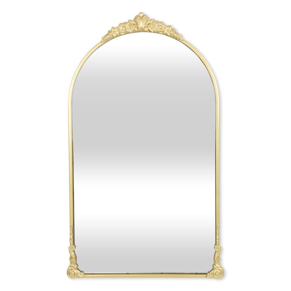 34" Gold Metal Arch Accent Mirror