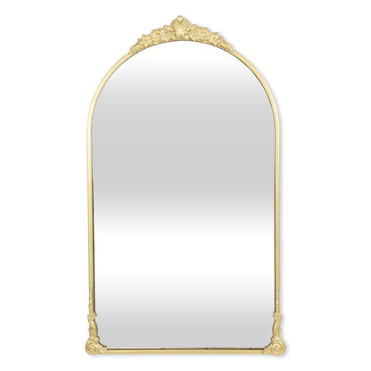 34" Gold Metal Arch Accent Mirror