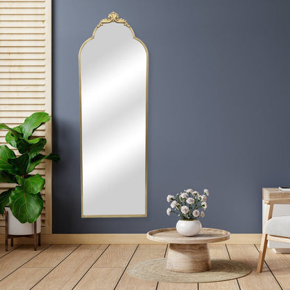 65" Gold Metal Arch Full Length Hanging Mirror