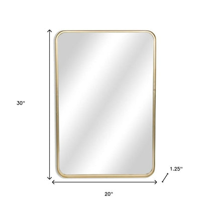 30" Gold Metal Accent Mirror