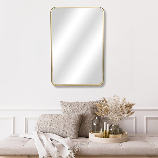 30" Gold Metal Accent Mirror