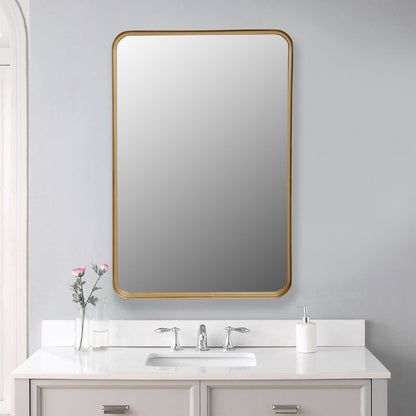 30" Gold Metal Accent Mirror