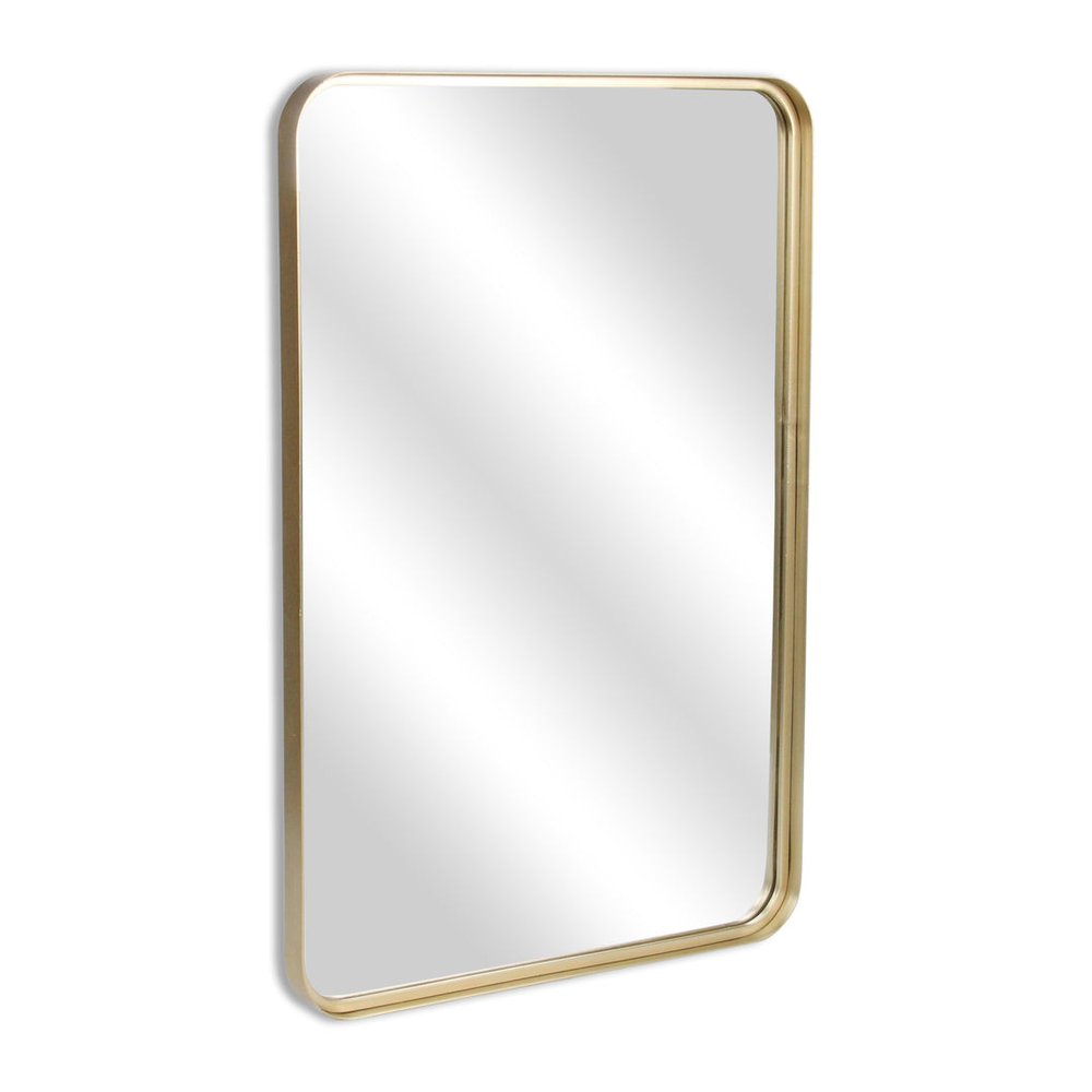 30" Gold Metal Accent Mirror