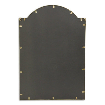 32" Gold Metal Beaded Arch Accent Mirror