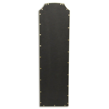 64" Gold Metal Beaded Arch Full Length Hanging Mirror