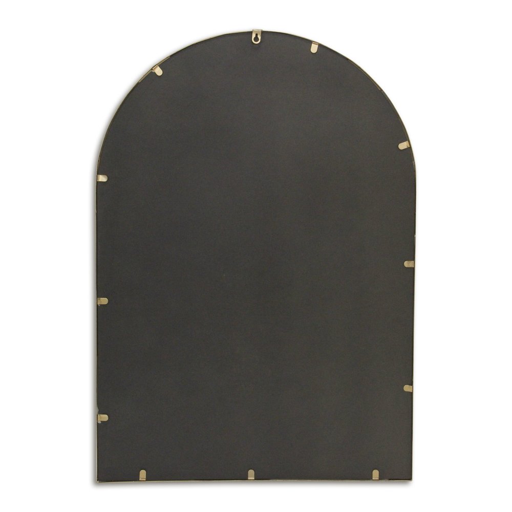 34" Gold Metal Beaded Arch Accent Mirror