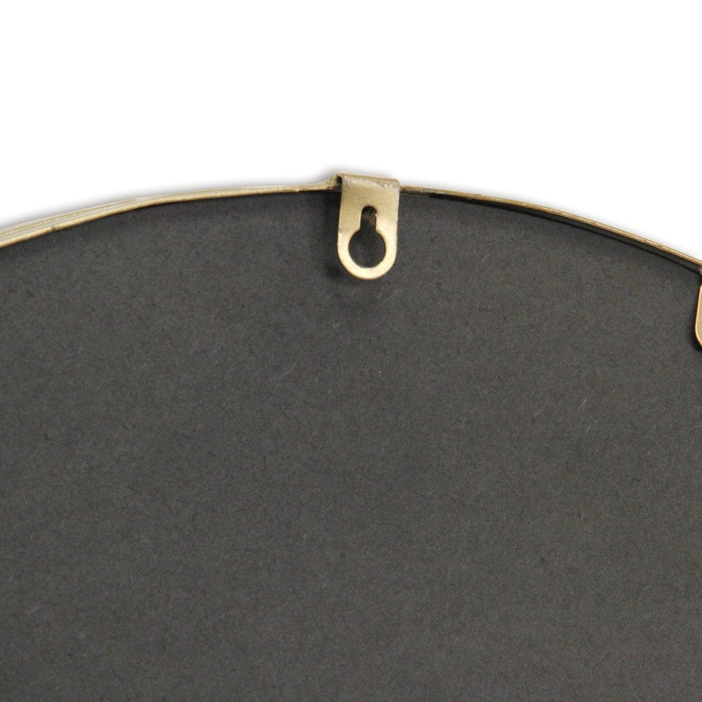 34" Gold Metal Beaded Arch Accent Mirror