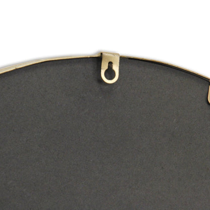 34" Gold Metal Beaded Arch Accent Mirror