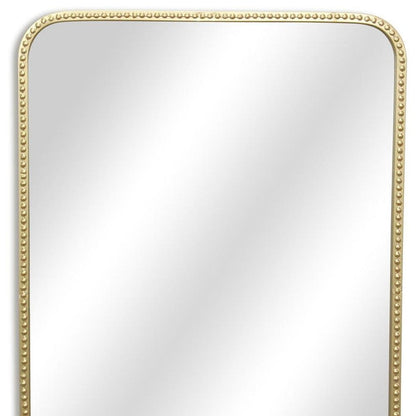 32" Gold Metal Beaded Accent Mirror