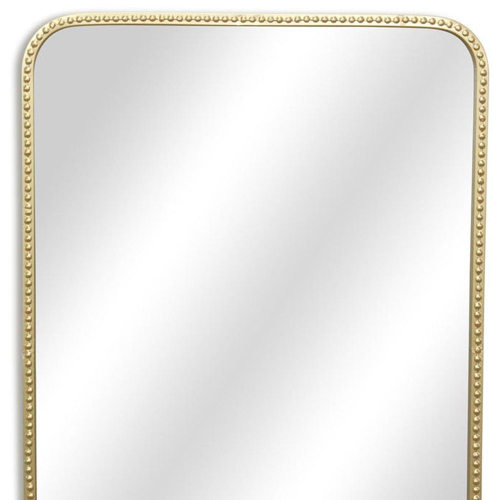 32" Gold Metal Beaded Accent Mirror