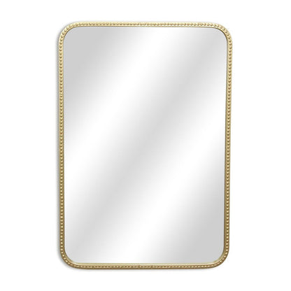 32" Gold Metal Beaded Accent Mirror