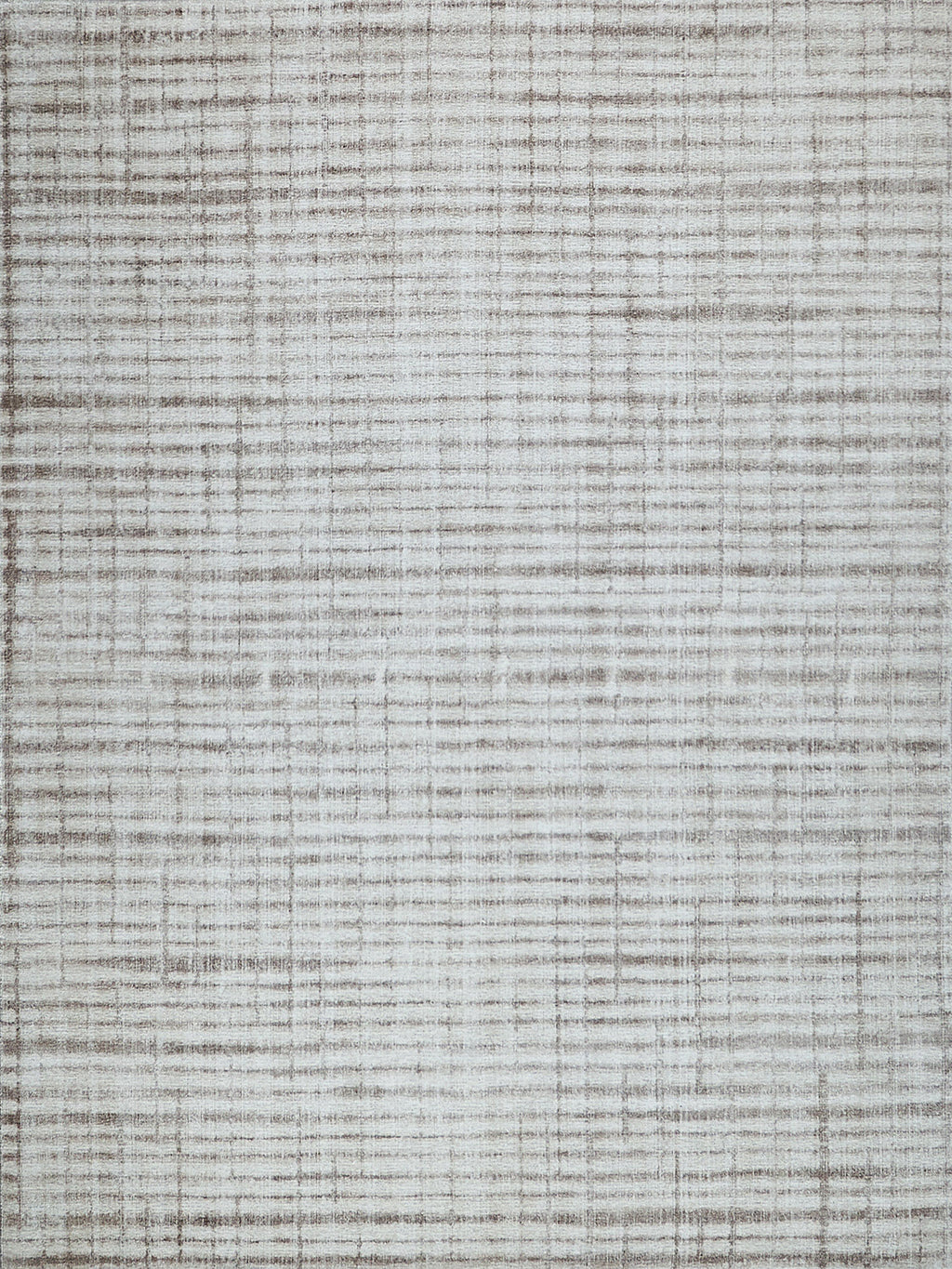 Beige textured area rug with subtle taupe crosshatch grid pattern and soft woven surface.