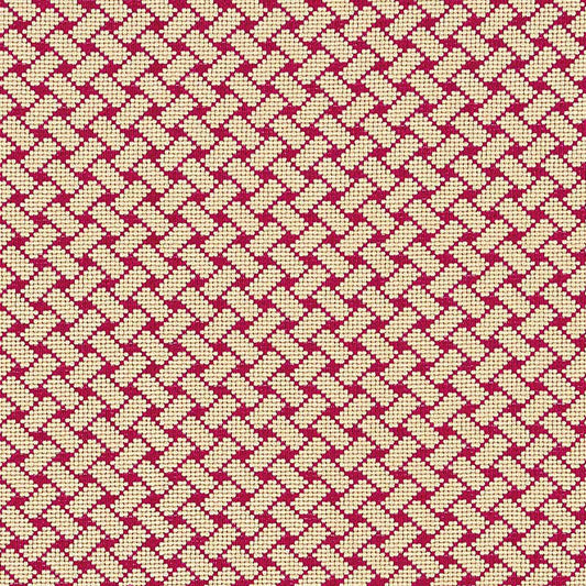 SCHUMACHER  ESSENTIALS: SMALL-SCALE UPHOLSTERY I BRISTOL WEAVE ??PINGL?? PATTERNED WOVENS,??PINGL?? PATTERNED WOVENS,??PINGL?? CARMINE   - 63395