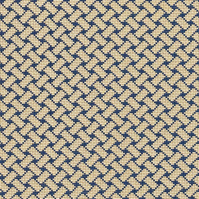 SCHUMACHER  ESSENTIALS: SMALL-SCALE UPHOLSTERY I BRISTOL WEAVE ??PINGL?? PRINTS PRINTS BLUE   - 63396