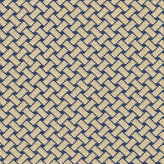 SCHUMACHER  ESSENTIALS: SMALL-SCALE UPHOLSTERY I BRISTOL WEAVE ??PINGL?? PRINTS PRINTS BLUE   - 63396