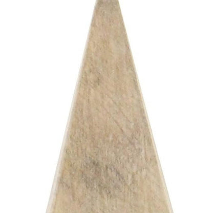 6" Natural Solid Wood Pyramid Decorative Sculpture