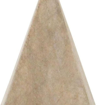 4" Natural Solid Wood Pyramid Decorative Sculpture