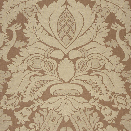 SCHUMACHER  PALAZZO FITZROY LINEN DAMASK PATTERN WOVENS PATTERN WOVENS CAMEL   - 63592