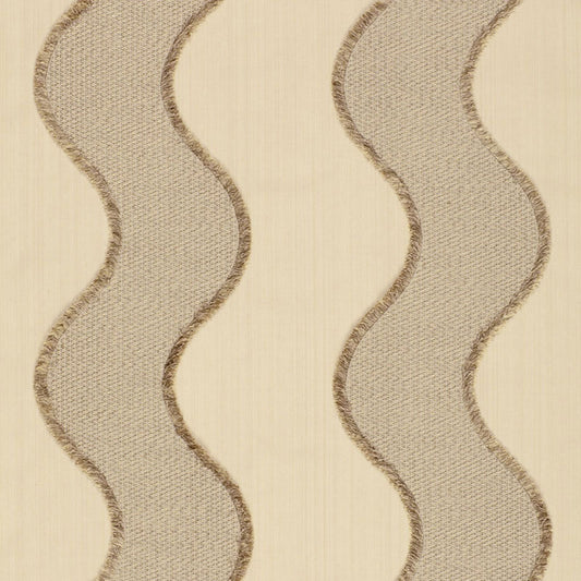 SCHUMACHER  MODERN GLAMOUR Wavelength EMBROIDERIES EMBROIDERIES SANDSTONE   - 63700