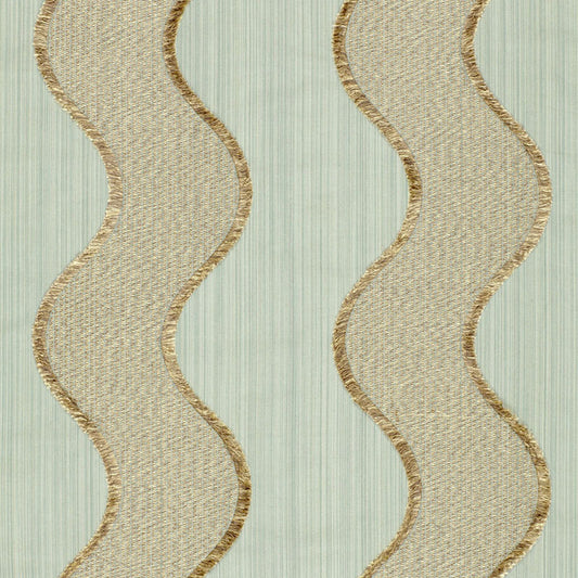 SCHUMACHER  MODERN GLAMOUR Wavelength EMBROIDERIES EMBROIDERIES AQUA   - 63702